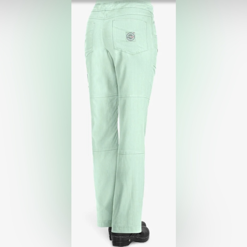 New Woman’s Koi Lite Sage/Mint Color Ribbed Section Scrub Pants Size Regular XSM